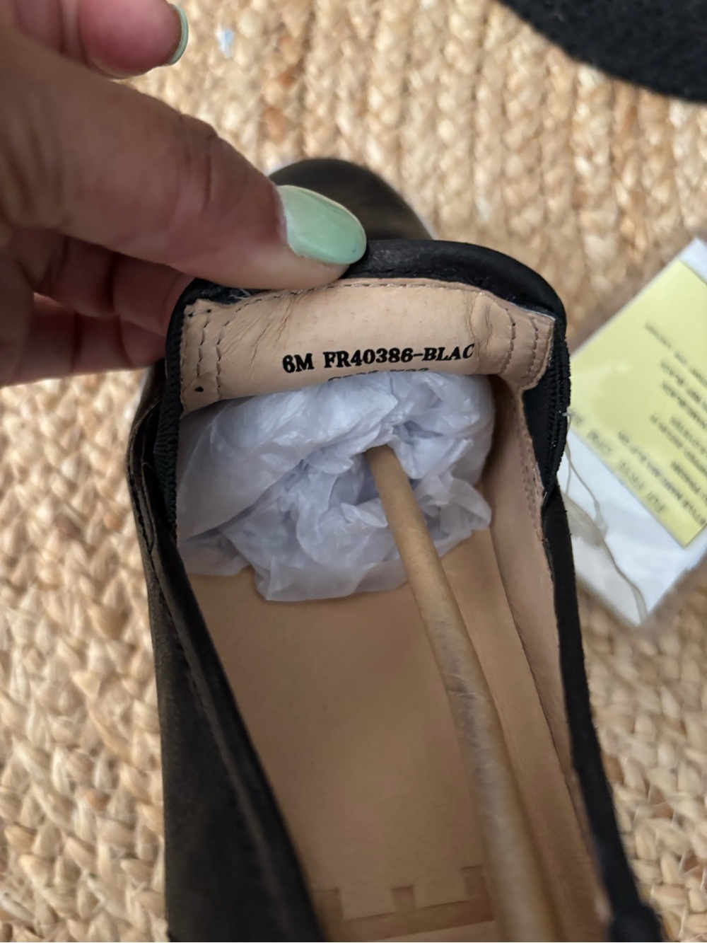 Frye Black Leather Slip-On Sneakers with White Sole - Picture 5 of 5